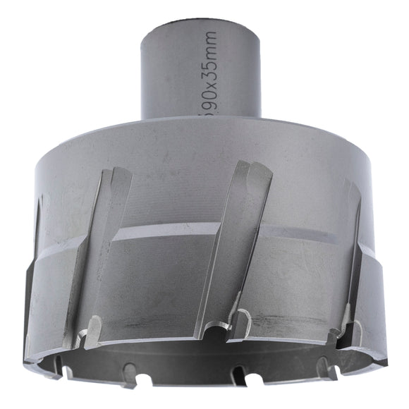 Image of a Tork Craft Annular Hole Cutter TCT 90 X 35mm Weld Shank 31.75mm