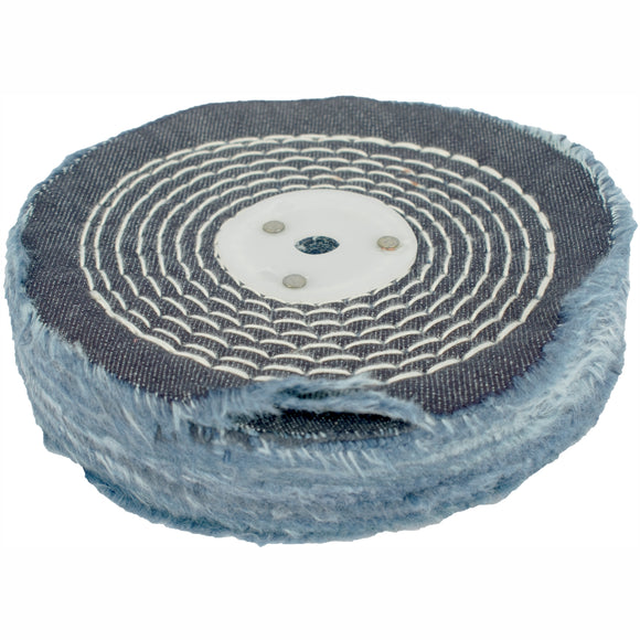 Image of a Tork Craft Colour Buff/Mop 150mm X 2 Section X 30mm Thick 1/2' Hole