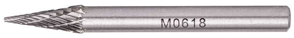 Image of a Tork Craft Rotary Burr Tungsten 6x18x6mm Conical Straight