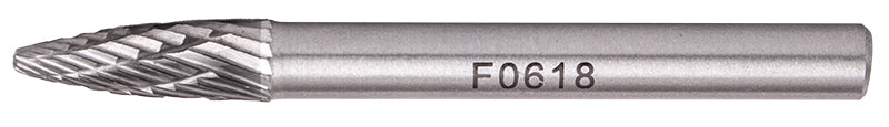 Image of a Tork Craft Rotary Burr Tungsten 6x18x6mm Round Point