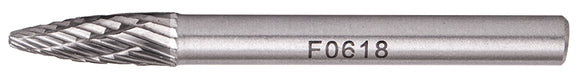 Image of a Tork Craft Rotary Burr Tungsten 6x18x6mm Round Point