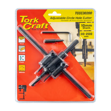 Image of a Tork Craft Circle Hole Cutter Adjustable 30-200mm