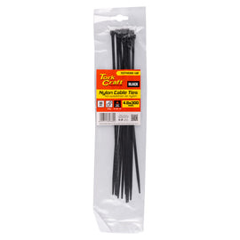 Image of a Tork Craft Nylon Cable Ties 4.8mm X 300mm Black 10pc