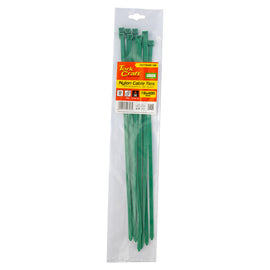 Image of a Tork Craft Nylon Cable Ties 7.6mm X 400mm Green 10pc
