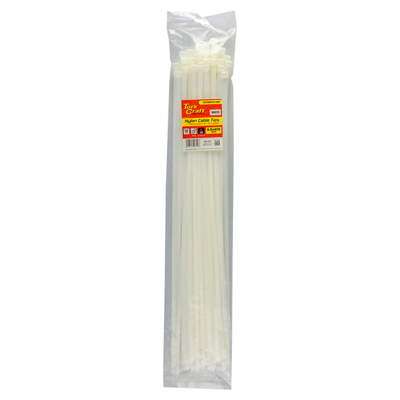 Image of a Tork Craft Nylon Cable Ties 8.8mm X 610mm White 50pc