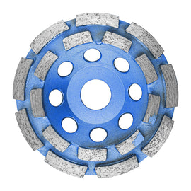 Image of a Tork Craft Diamond Cup Wheel 115mm X 22.23mm Dbl Row Laser Welded Industrial