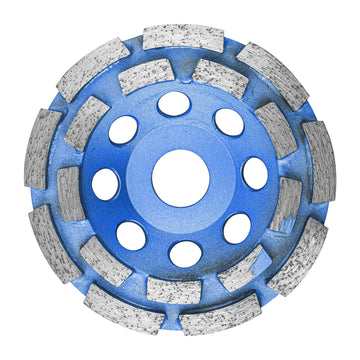 Image of a Tork Craft Diamond Cup Wheel 115mm X 22.23mm Dbl Row Laser Welded Industrial