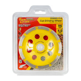 Image of a Tork Craft Cold Pressed Economy Diamond Cup Wheel 115mm X 22.23mm Single Row