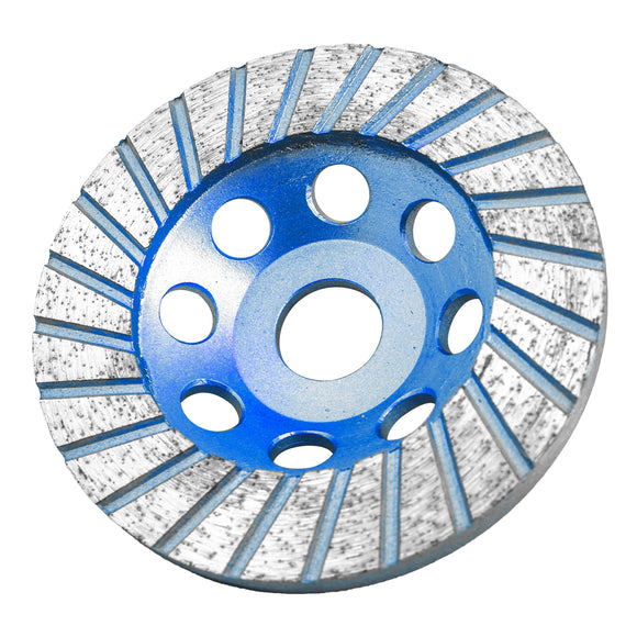 Image of a Tork Craft Diamond Cup Wheel 115mm X 22.23mm Turbo Laser Welded Industrial