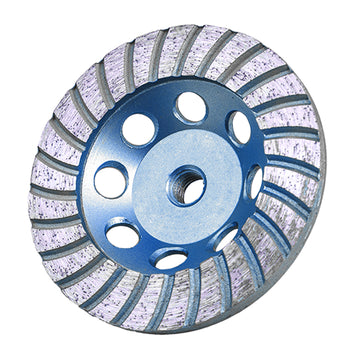 Image of a Tork Craft Diamond Cup Wheel 115mm X M14 Turbo Laser Welded Industrial