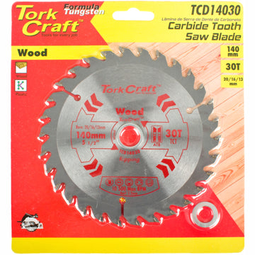 Image of a Tork Craft Blade TCT 140 X 30t 20/16/13 General Purpose Combination Wood