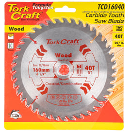 Image of a Tork Craft Blade TCT 160 X 40t 20/16 General Purpose Combination