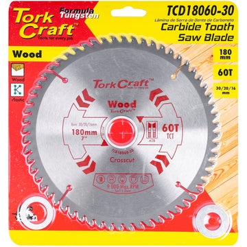 Image of a Tork Craft Blade TCT 180 X 60t 30/20/16 General Purpose Combination