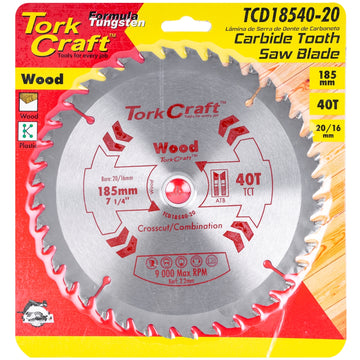 Image of a Tork Craft Blade TCT 185 X 40t 20/16 General Purpose Combination