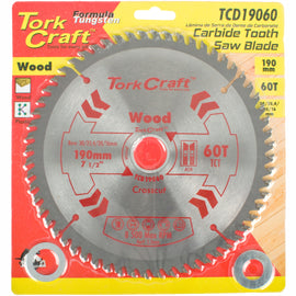 Image of a Tork Craft Blade TCT 190 X 60t 30/20 General Purpose Cross Cut