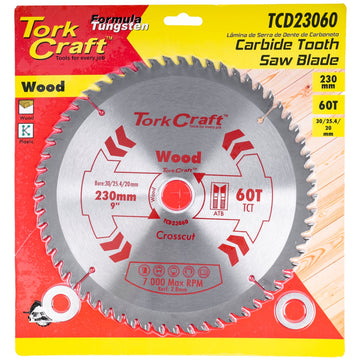 Image of a Tork Craft Blade TCT 230 X 60t 30/1/20 General Purpose Cross Cut