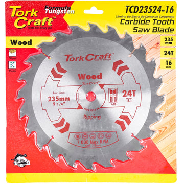 Image of a Tork Craft Blade TCT 235 X 24t 16mm General Purpose Rip