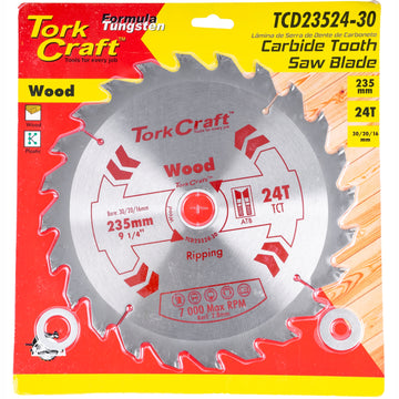 Image of a Tork Craft Blade TCT 235 X 24t 30/20/16 General Purpose Rip