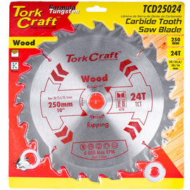 Image of a Tork Craft Blade TCT 250 X 24t 30-16 General Purpose Rip