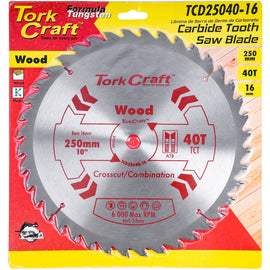 Image of a Tork Craft Blade TCT 250 X 40t 16mm General Purpose Combination