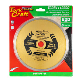 Image of a Tork Craft Diamond Blade 200mm X 22.22 Continues Rim