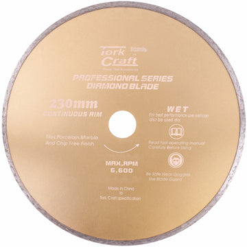 Image of a Tork Craft Diamond Blade Continues Thin Rim 230x22.22mm