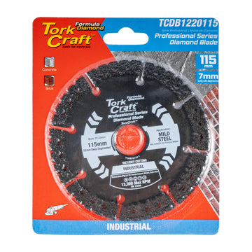 Image of a Tork Craft Diamond Blade 115mm Segmented Hot Pressed Contractor