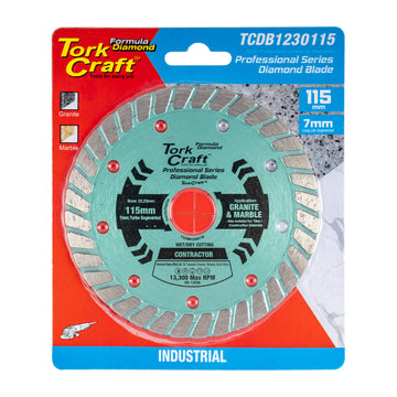Image of a Tork Craft Diamond Blade 115mm Turbo Hot Pressed