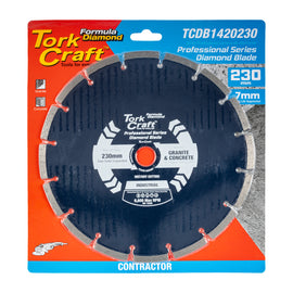 Image of a Tork Craft Diamond Blade 230mm Segmented Laser Industrial