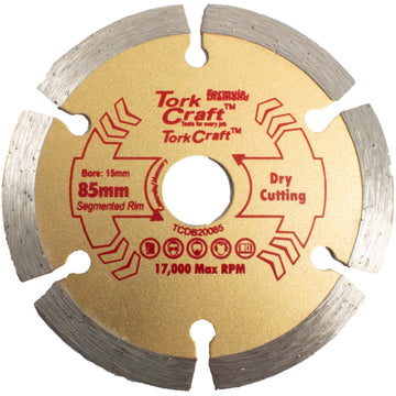Image of a Tork Craft Diamond Blade 85mm X 15mm Segmented Profesional