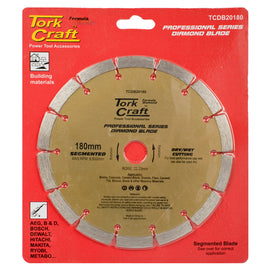 Image of a Tork Craft Diamond Blade 180mm Segmented Profesional