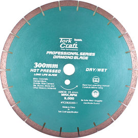 Image of a Tork Craft Dia. Blade 300x12x25.4mm Gen. Purp. Hot Pressed Segmented