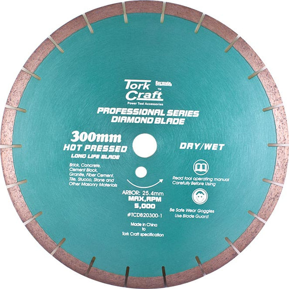 Image of a Tork Craft Dia. Blade 300x12x25.4mm Gen. Purp. Hot Pressed Segmented