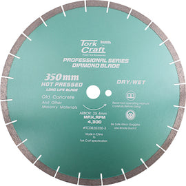 Image of a Tork Craft Diamond Blade 350x25.4mm Old Concrete Hot Pressed