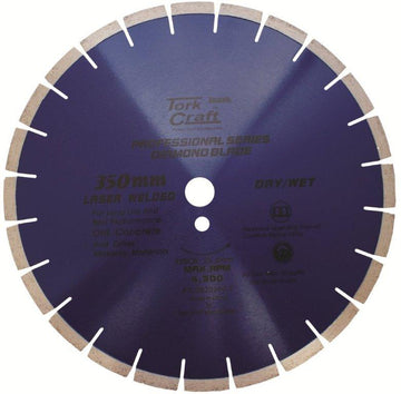 Image of a Tork Craft Diamond Blade 350x25.4mm Concrete Laser Welded Segmented