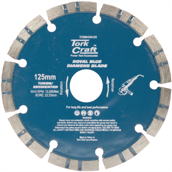 Image of a Tork Craft Diamond Blade 125 X 22.22mm Turbo/segm.laser