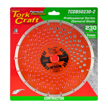 Image of a Tork Craft Diamond Blade Multi Purp.segm.230mm Hard & Soft Mat.