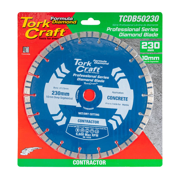 Image of a Tork Craft Diamond Blade Turbo-Segmented 230x22.23mm