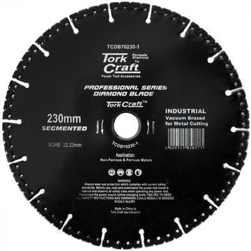 Image of a Tork Craft Diamond Blade Segmented 230x22.23mm Vacuum Brazed Metal Cutting