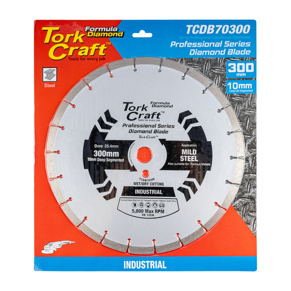 Image of a Tork Craft Diamond Blade Segmented 300x25.4 Metal Cutting