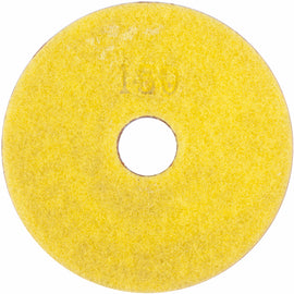 Image of a Tork Craft 100mm Diamond Wet  Polishing Pad 150 Grit Yellow