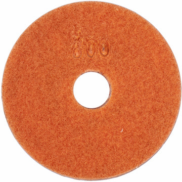 Image of a Tork Craft 100mm Diamond Wet  Polishing Pad 300 Grit Orange