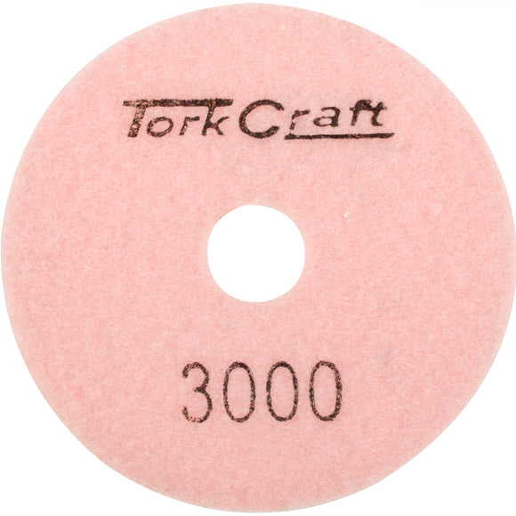 Image of a Tork Craft 100mm Diamond  Polishing Pad 3000 Grit Dry Use