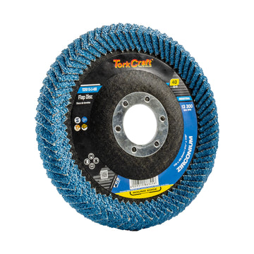 Image of a Tork Craft Flap Disc Round Edge Zirconium 115mm 40 Grit Flat
