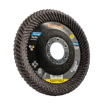 Image of a Tork Craft Flap Disc Round Edge A/O 115mm 60 Grit Flat