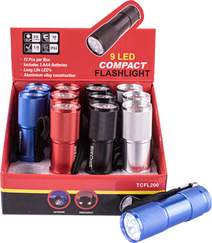 Image of a Tork Craft Torch LED  Aluminium M/col X12 Pdq Box Incl AAA Batteries Tork Craft Flash L