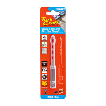 Image of a Tork Craft Glass & Tile Drill 4mm Hex Shank Industrial