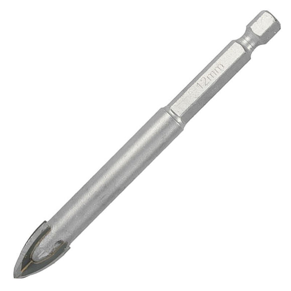 Image of a Tork Craft Glass & Tile Drill 12mm 4 Flute With Hex Shank