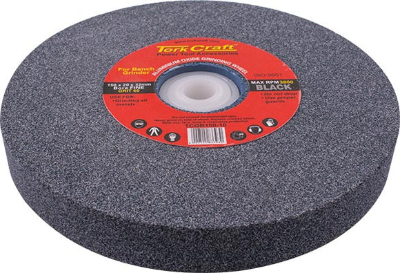 Image of a Tork Craft Grinding Wheel 150x20x32mm Bore 60 Grit W/bushes For B/g Black