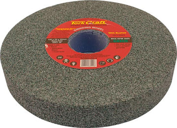 Image of a Tork Craft Grinding Wheel 150x25x32mm Bore Coarse 36 Grit with Bushes for Bench Grinders Green
